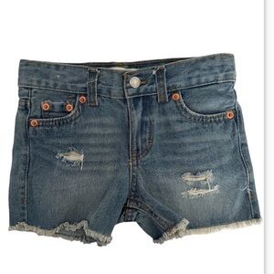 LEVI'S Girls girlfriend denim shorty shorts - size 5 REG